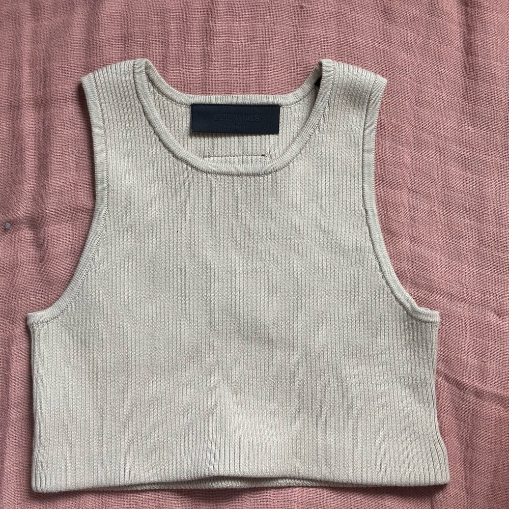 NEW FOG ESSENTIALS CROPPED SPORT TANK TOP